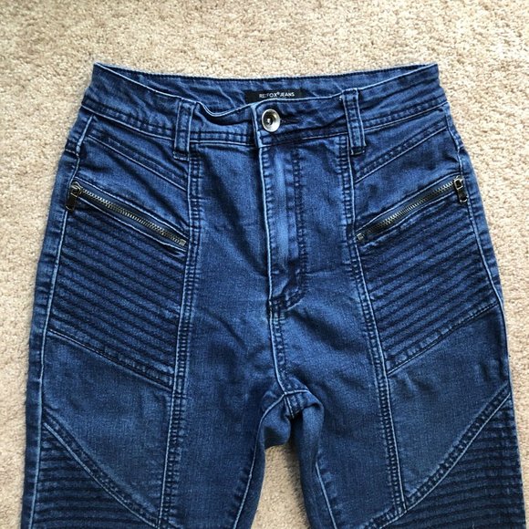 Redfox Jeans Women's Size 7, Skinny, Blue, Stretch, Zipper Pockets, 26 x 30 - Picture 4 of 14